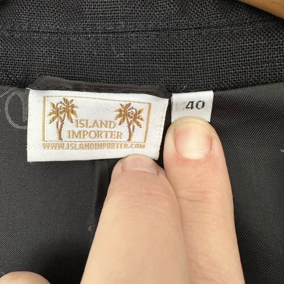 Island Importer Linen Sports Coat Size 40 - Picture 6 of 16